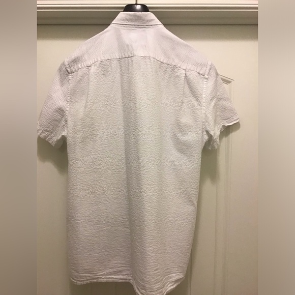 Psycho Bunny Seersucker Shirt size Large  white  worn twice - Picture 3 of 5